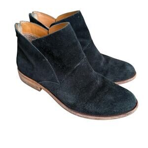 Kork Ease Ryder Black Suede Leather‎ Booties Boots Women’s Size 6 1/2 Zip Back
